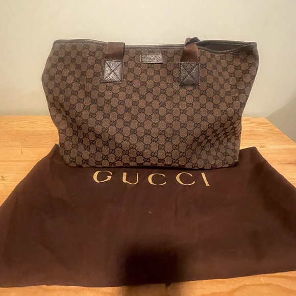 Gucci Vintage Brown GG Canvas Tote Bag - Picture 3 of 11